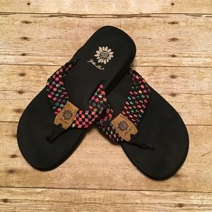 Yellow Box flip-flops